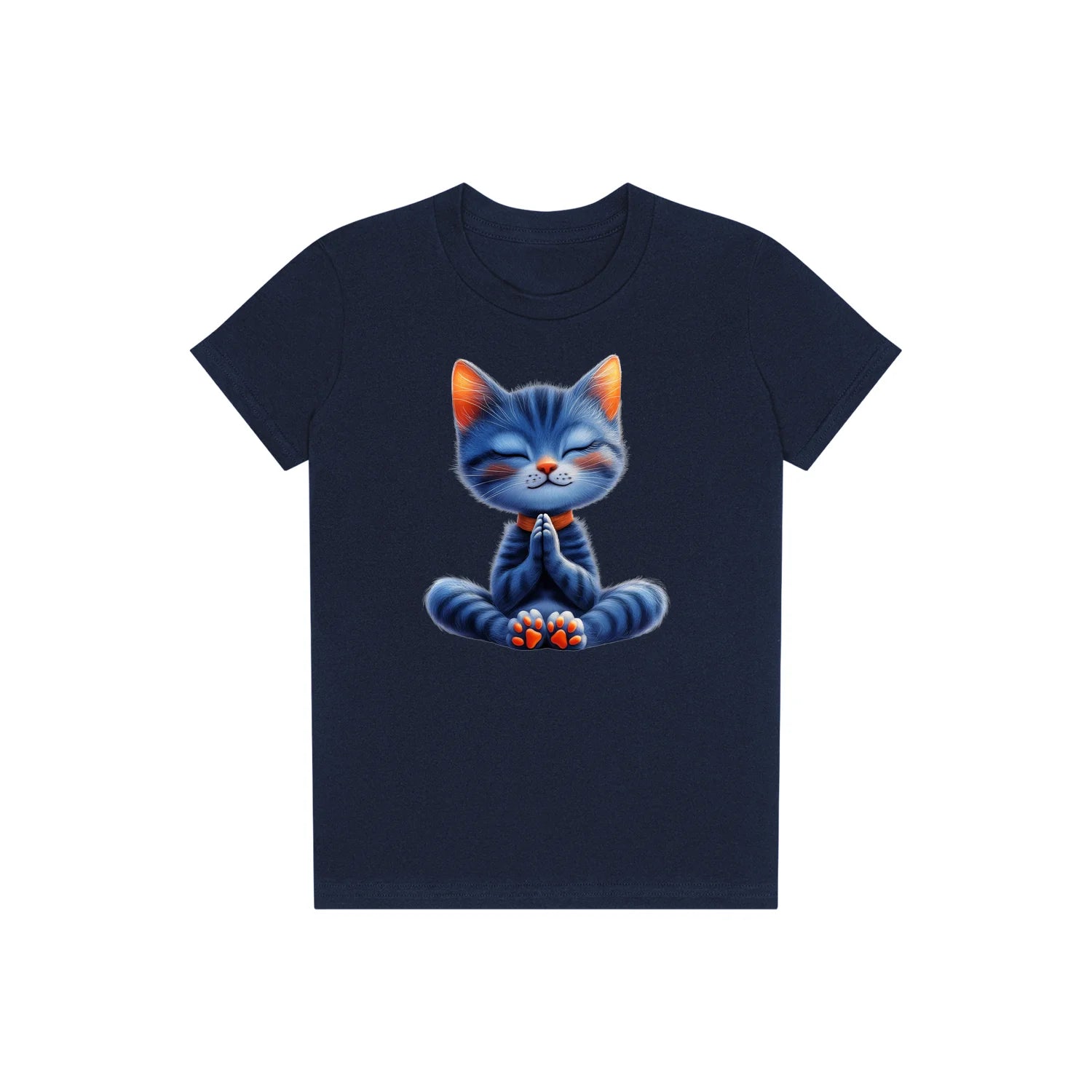 T-shirt Cat graphic 0040 - Navy
