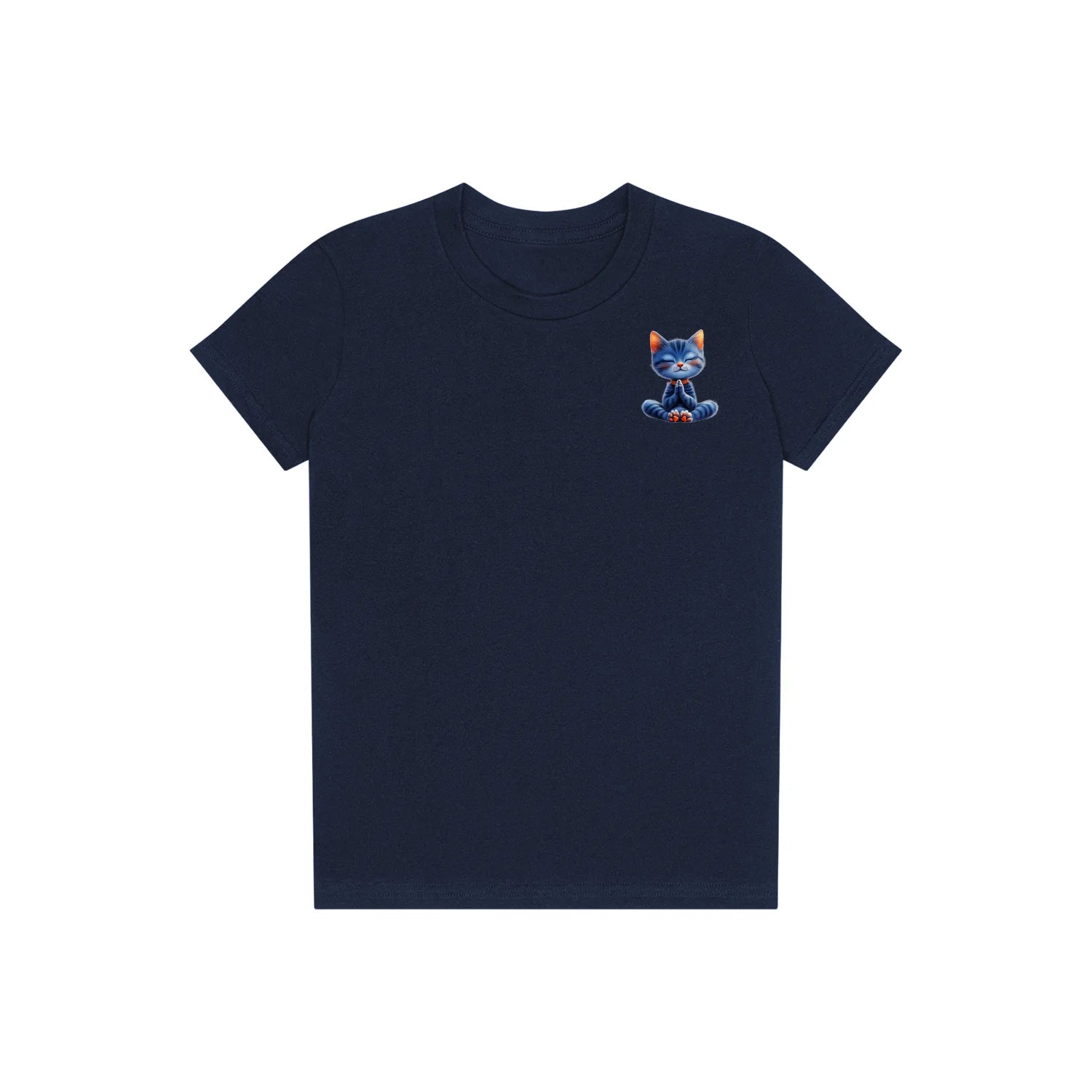 T-shirt Cat graphic 0040 - Navy