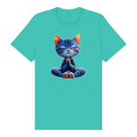 T-shirt Cat graphic 0040 - Teal