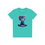 T-shirt Cat graphic 0040 - Teal