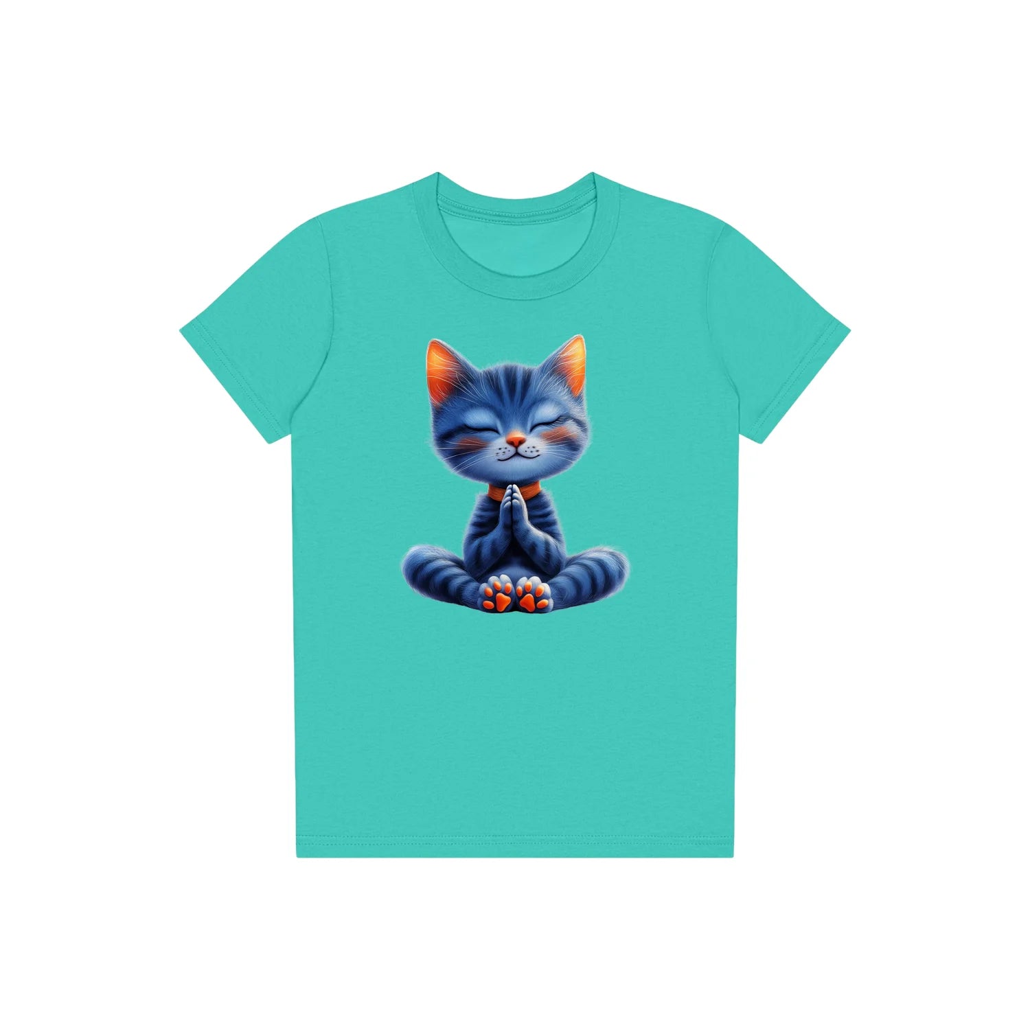T-shirt Cat graphic 0040 - Teal