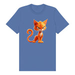 T-shirt Cat graphic 0041 - Columbia Blue