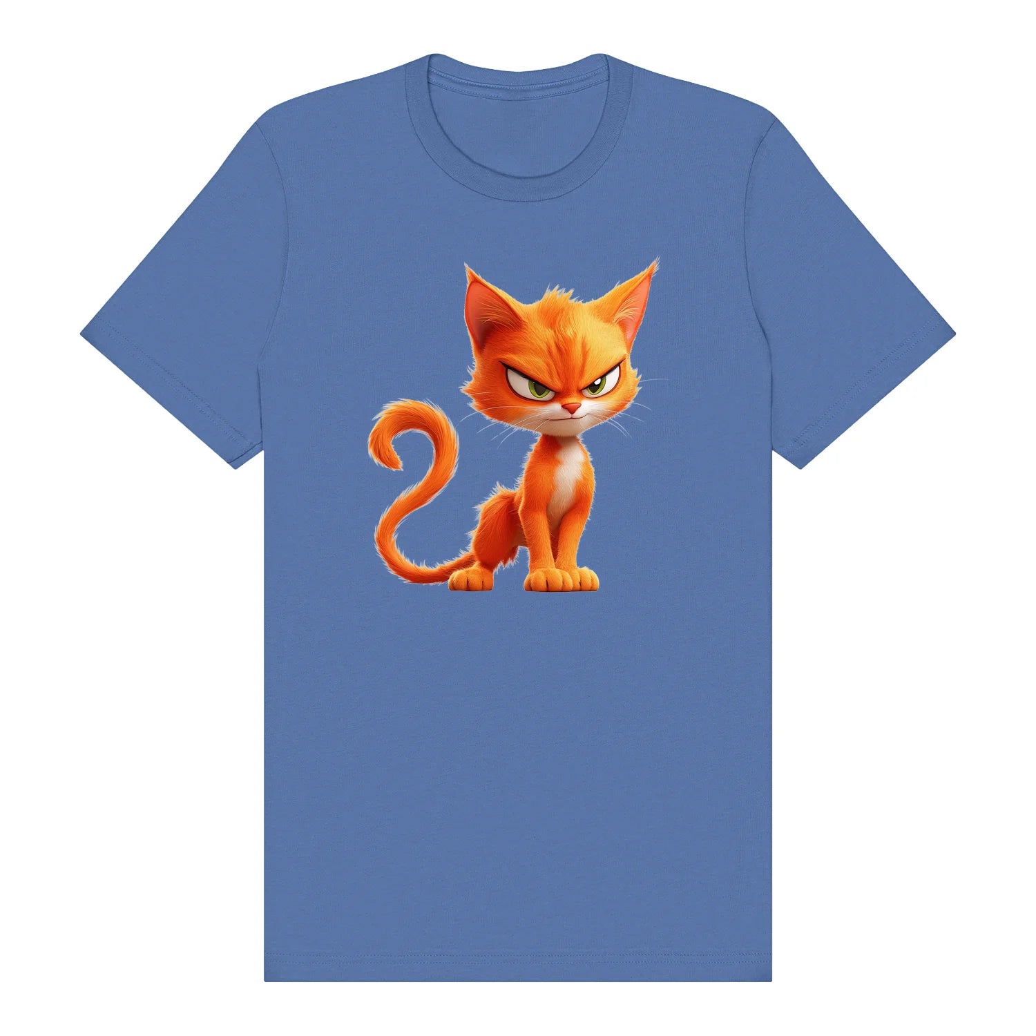 T-shirt Cat graphic 0041 - Columbia Blue