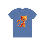 T-shirt Cat graphic 0041 - Columbia Blue