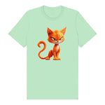 T-shirt Cat graphic 0041 - Mint