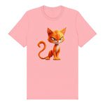 T-shirt Cat graphic 0041 - Pink