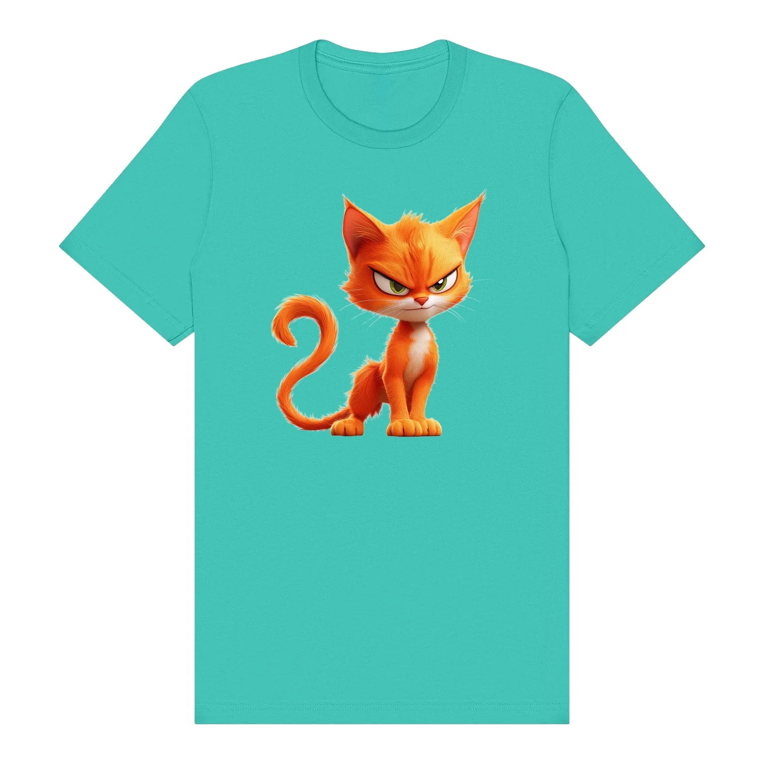 T-shirt Cat graphic 0041 - Teal