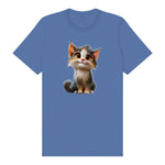 T-shirt Cat graphic 0042 - Columbia Blue