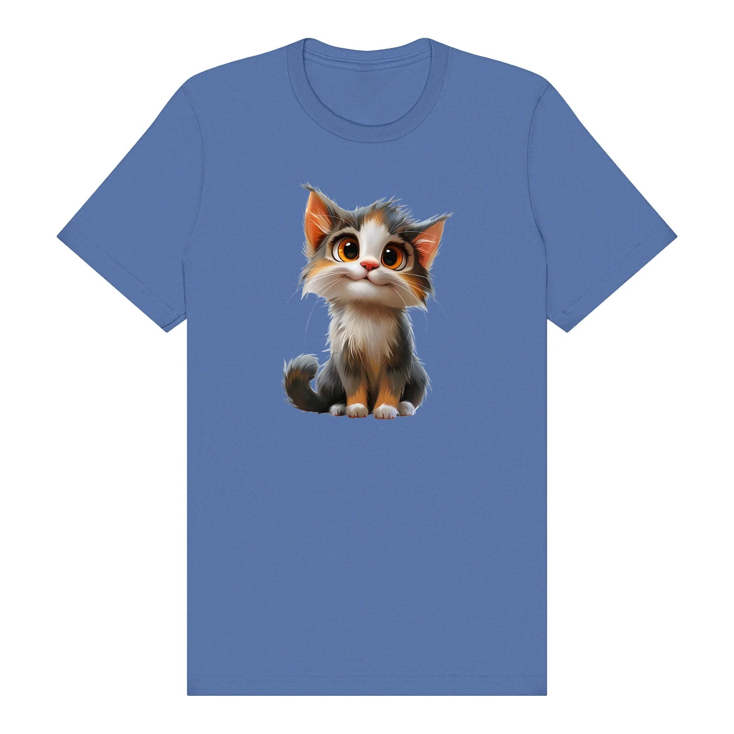 T-shirt Cat graphic 0042 - Columbia Blue