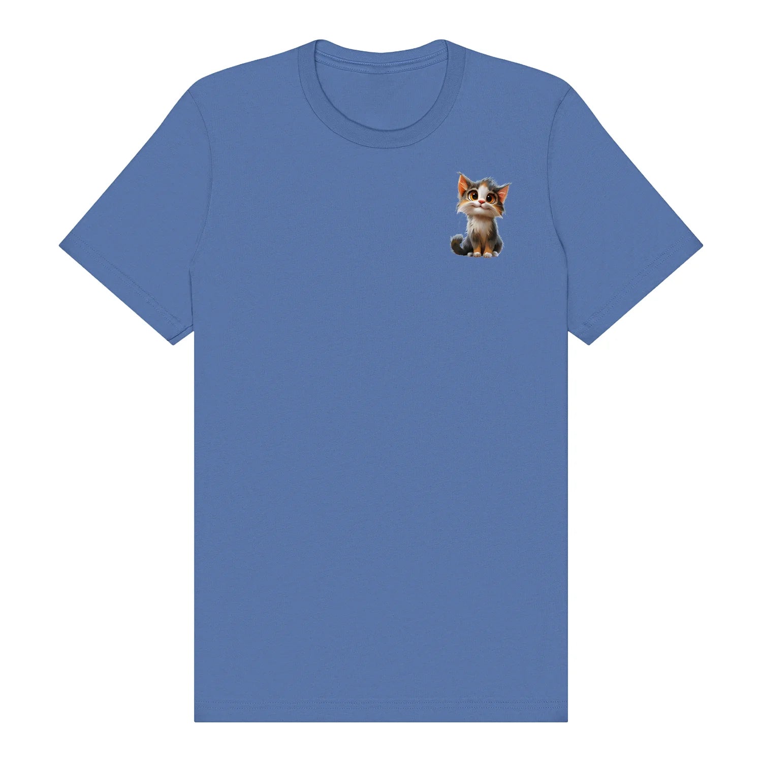 T-shirt Cat graphic 0042 - Columbia Blue