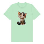 T-shirt Cat graphic 0042 - Mint