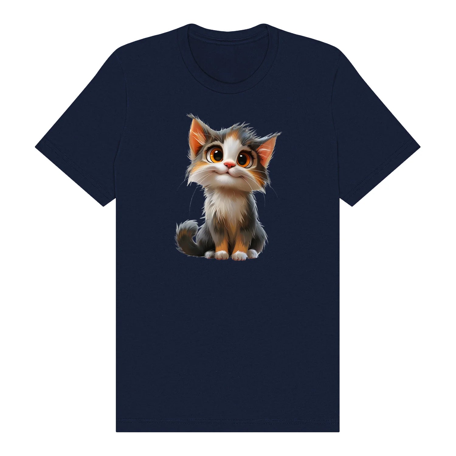 T-shirt Cat graphic 0042 - Navy