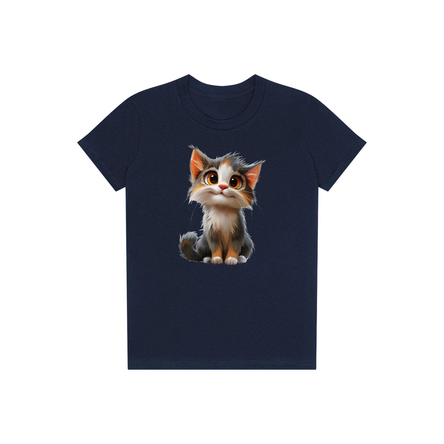 T-shirt Cat graphic 0042 - Navy