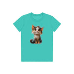 T-shirt Cat graphic 0042 - Teal