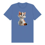 T-shirt Cat graphic 0043 - Columbia Blue