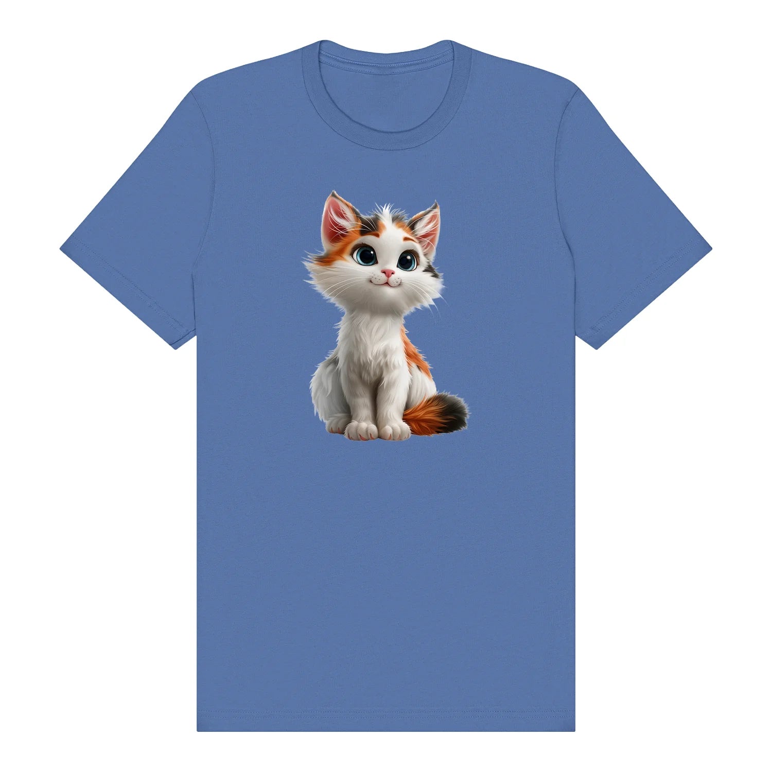 T-shirt Cat graphic 0043 - Columbia Blue