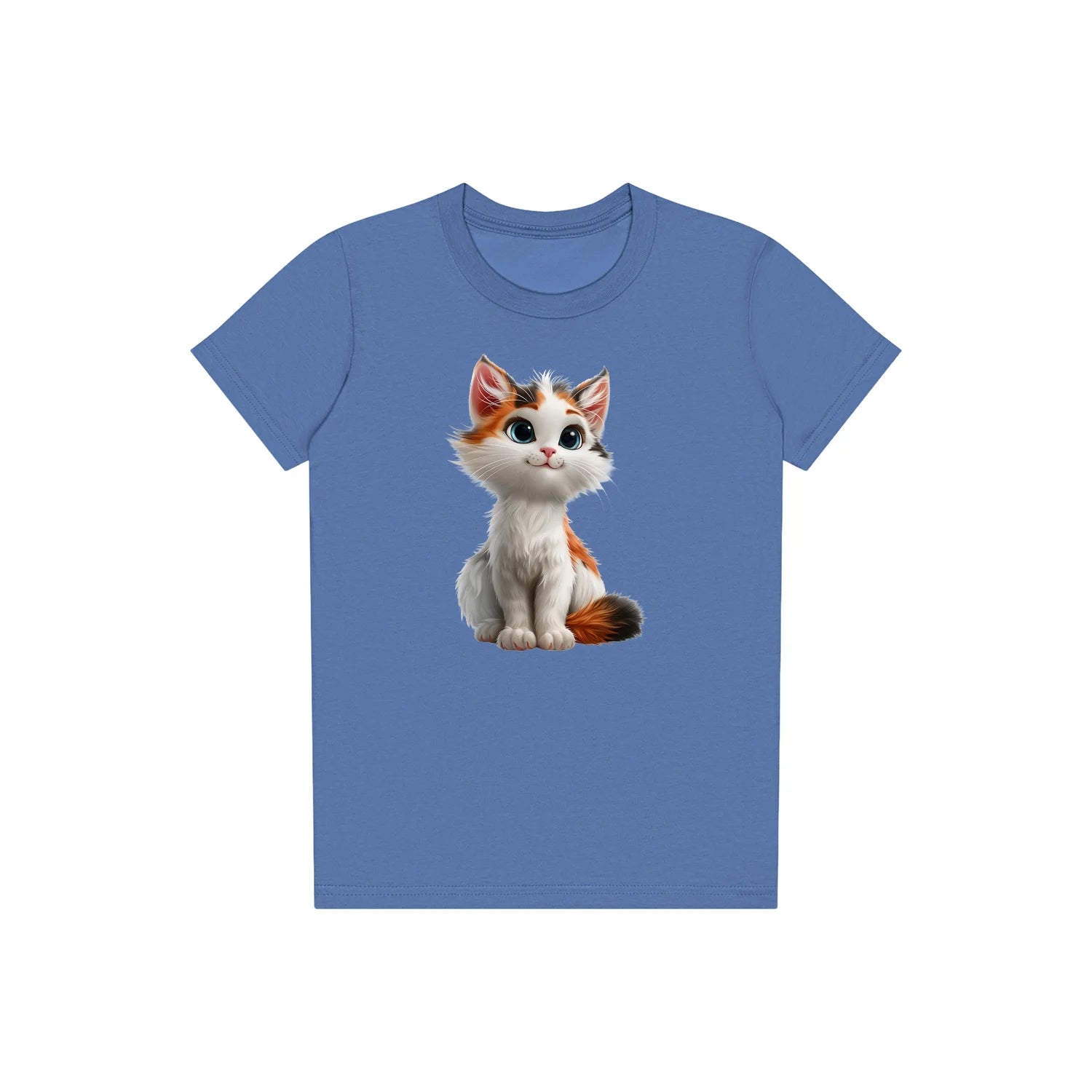T-shirt Cat graphic 0043 - Columbia Blue