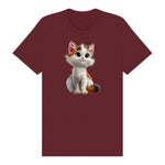 T-shirt Cat graphic 0043 - Maroon