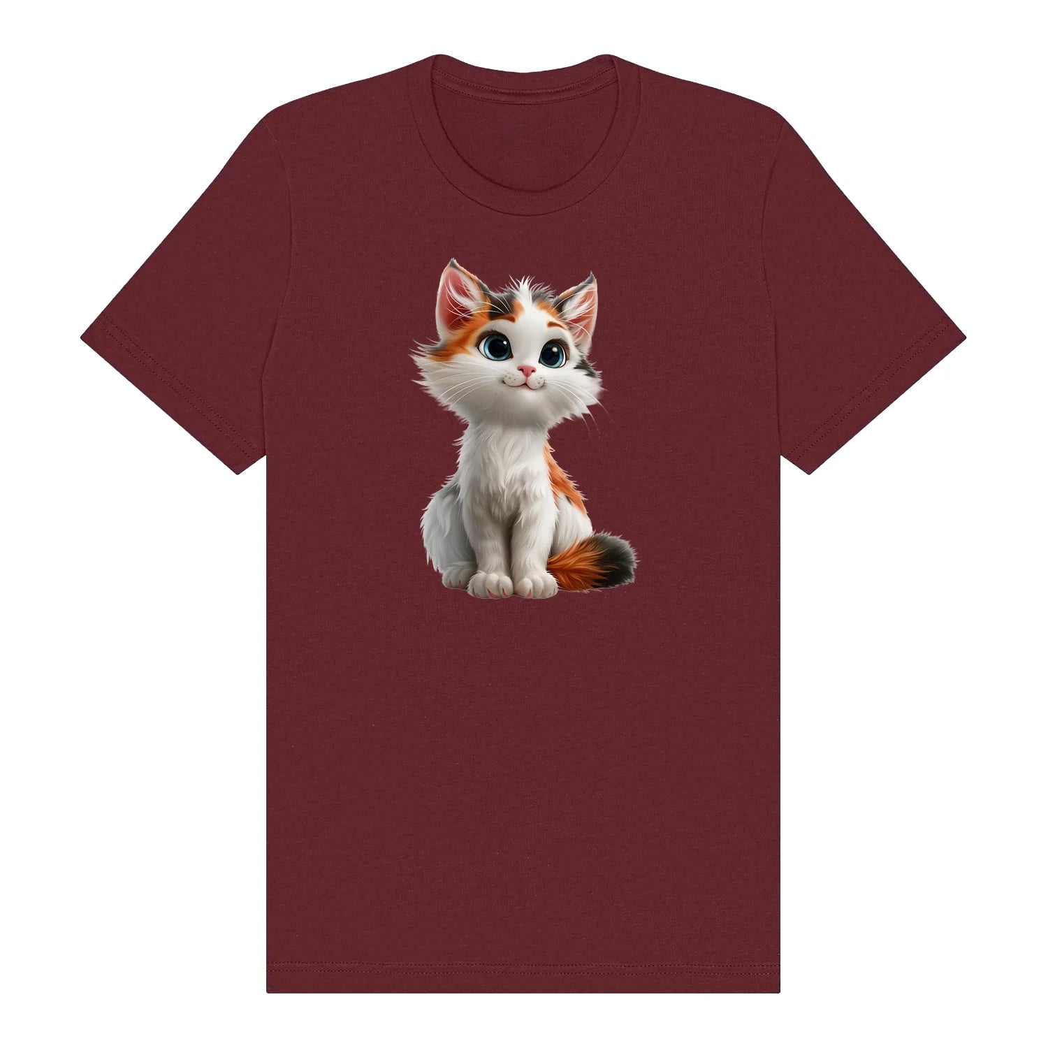 T-shirt Cat graphic 0043 - Maroon