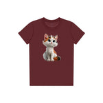 T-shirt Cat graphic 0043 - Maroon