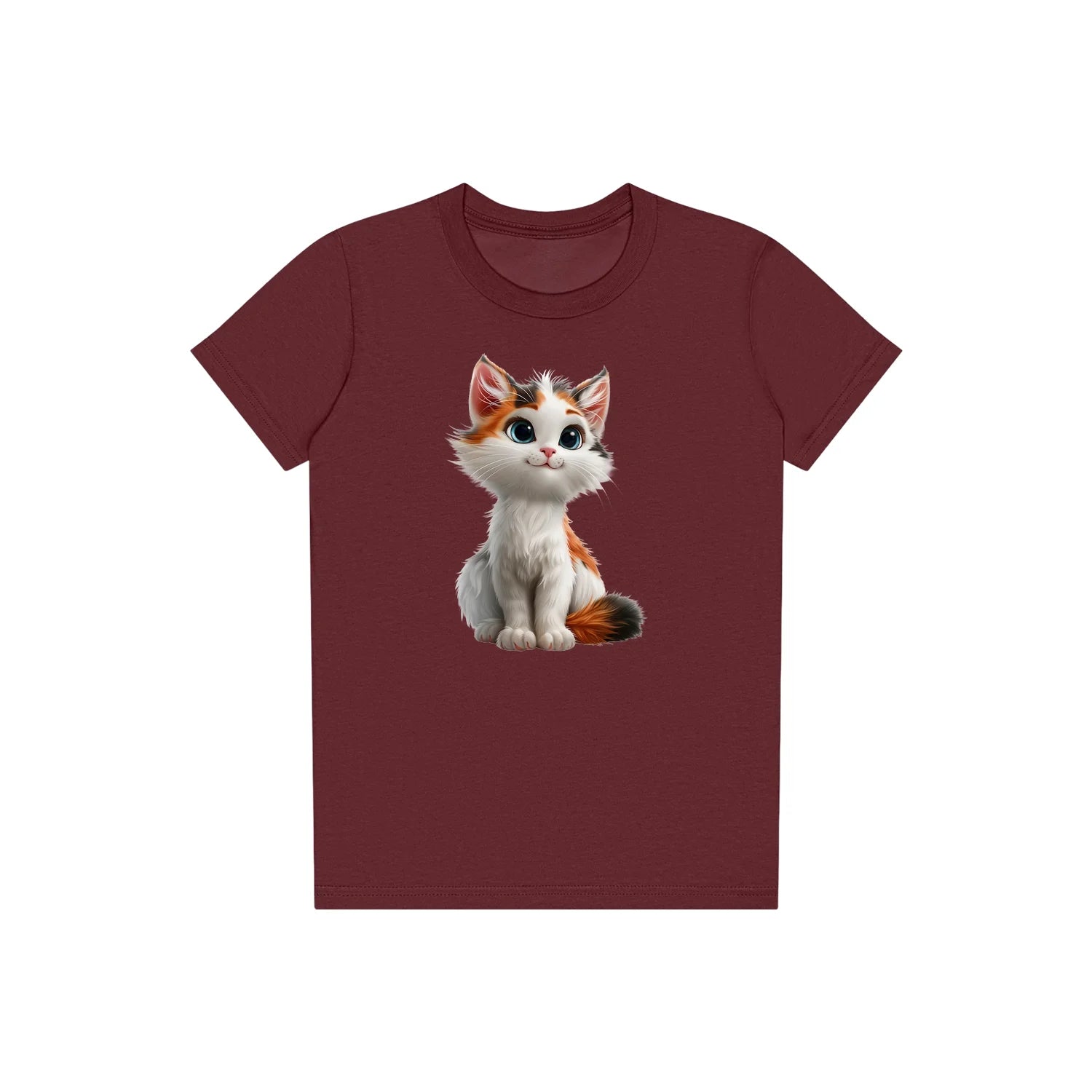 T-shirt Cat graphic 0043 - Maroon