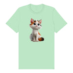 T-shirt Cat graphic 0043 - Mint