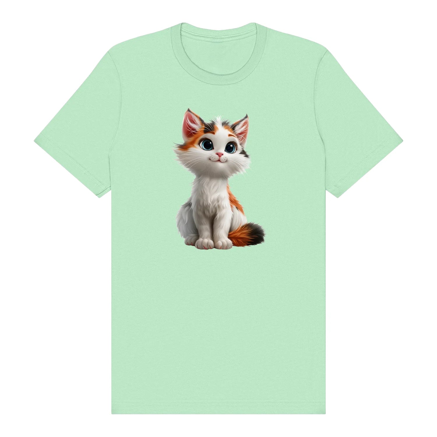 T-shirt Cat graphic 0043 - Mint