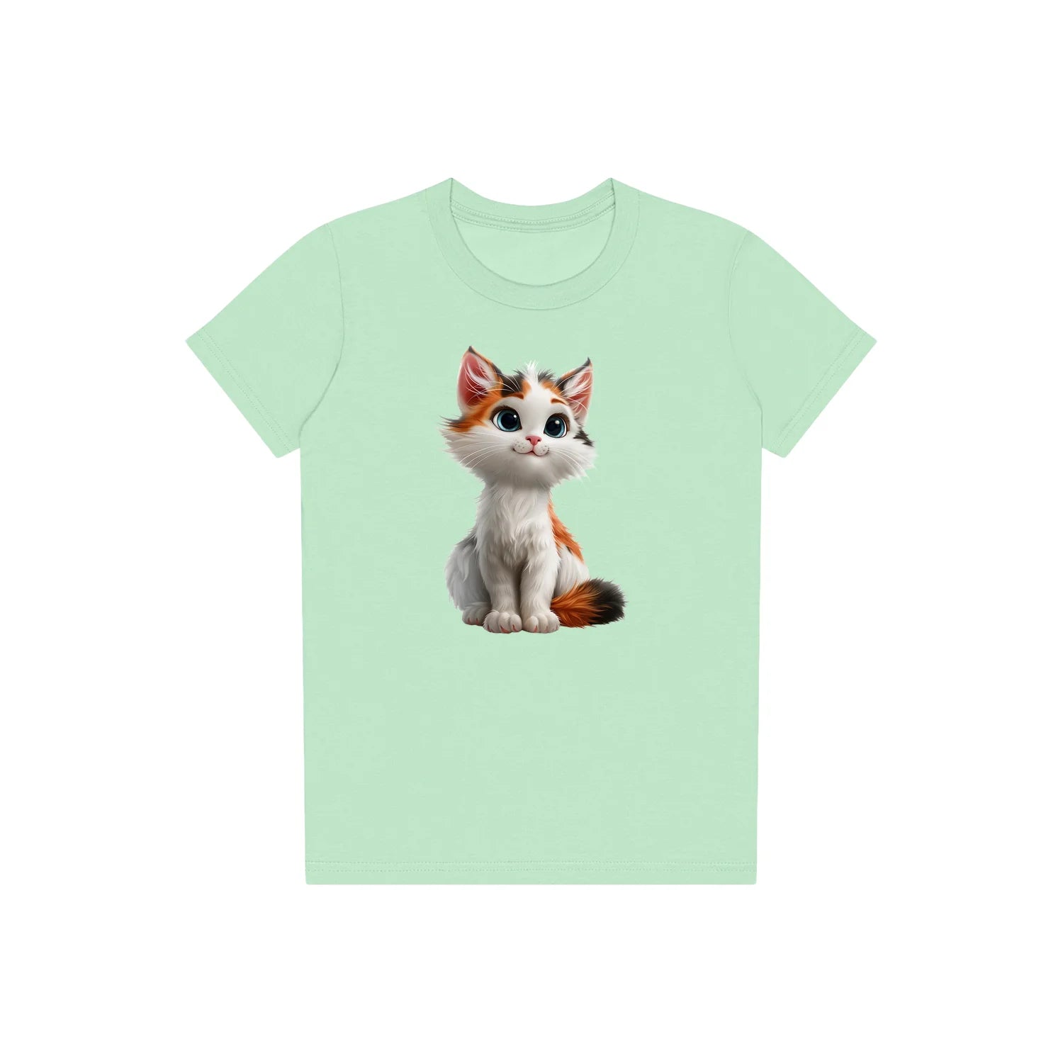 T-shirt Cat graphic 0043 - Mint
