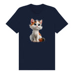 T-shirt Cat graphic 0043 - Navy