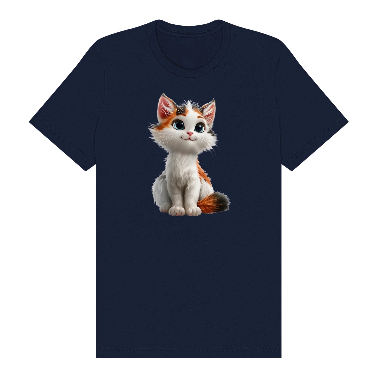 T-shirt Cat graphic 0043 - Navy