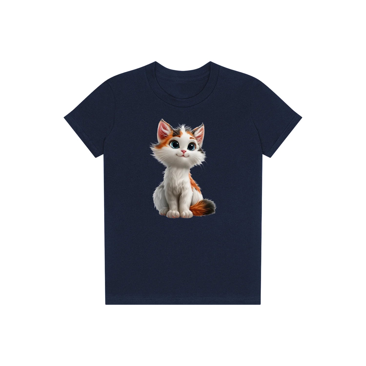 T-shirt Cat graphic 0043 - Navy