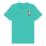 T-shirt Cat graphic 0043 - Teal