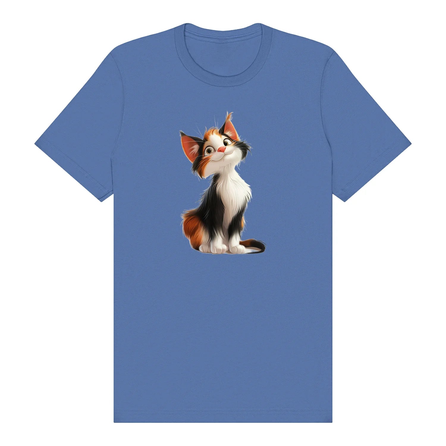T-shirt Cat graphic 0044 - Columbia Blue