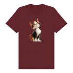 T-shirt Cat graphic 0044 - Maroon