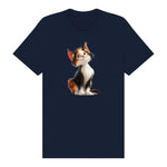 T-shirt Cat graphic 0044 - Navy