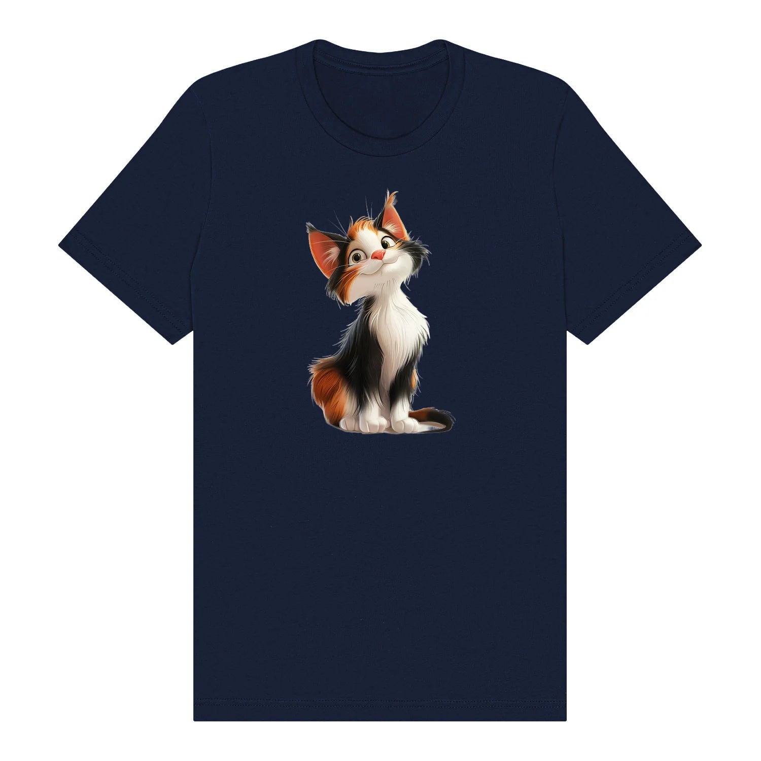 T-shirt Cat graphic 0044 - Navy