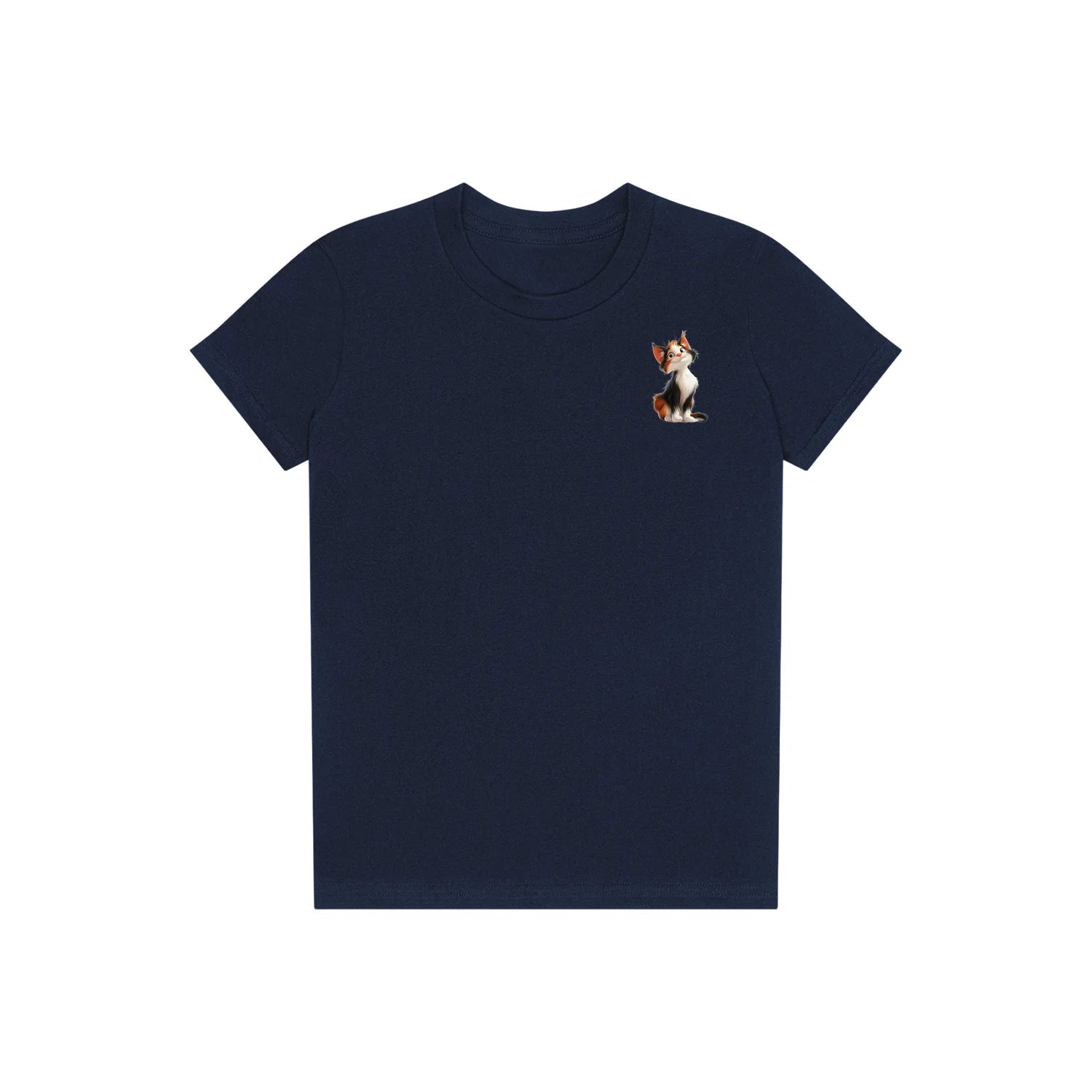 T-shirt Cat graphic 0044 - Navy