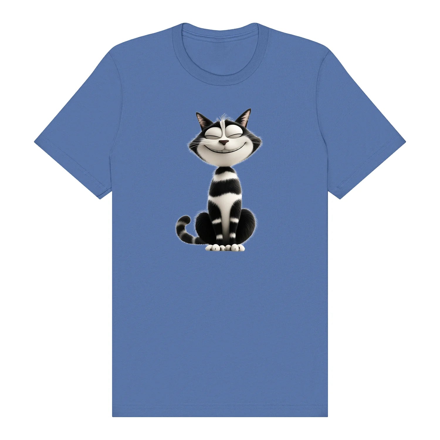 T-shirt Cat graphic 0045 - Columbia Blue