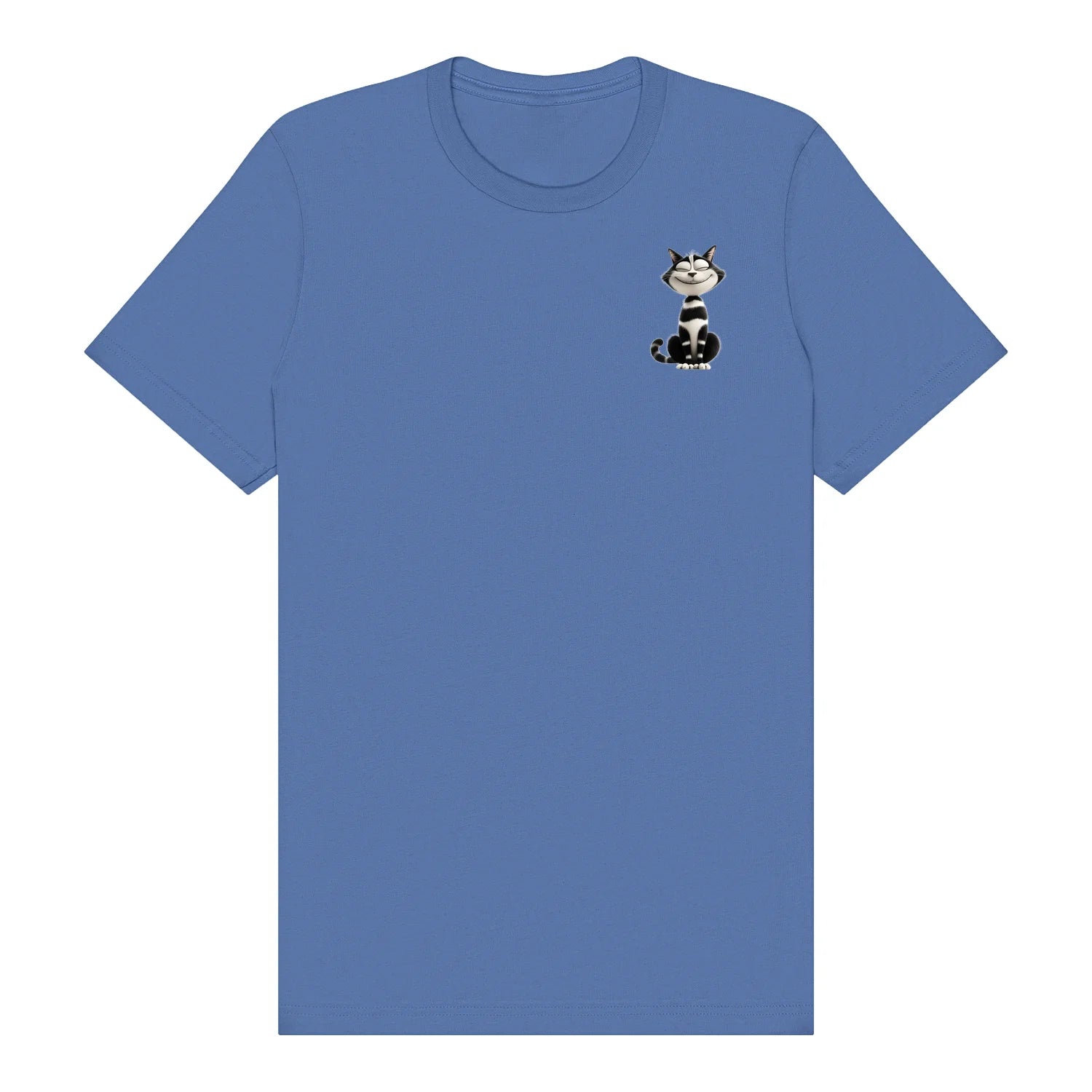 T-shirt Cat graphic 0045 - Columbia Blue