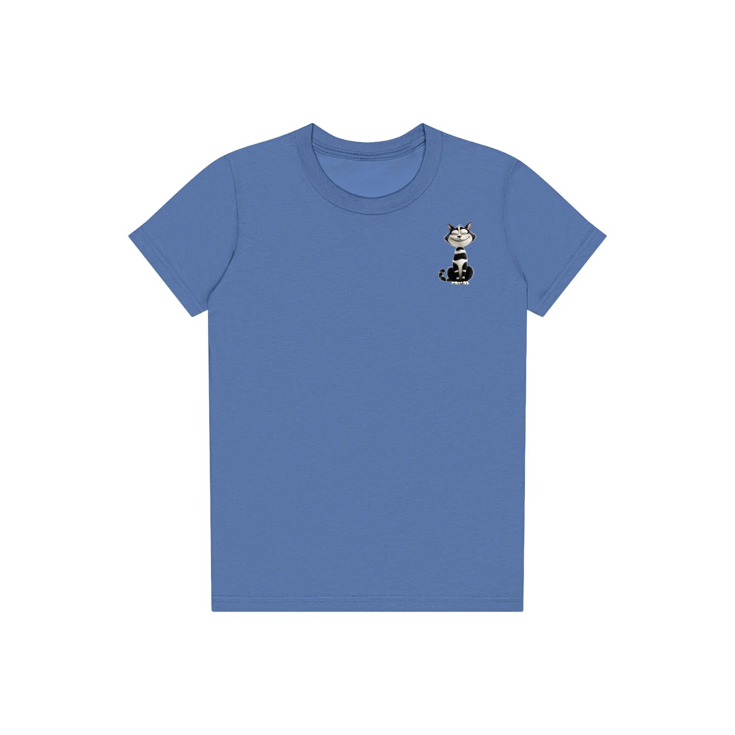 T-shirt Cat graphic 0045 - Columbia Blue