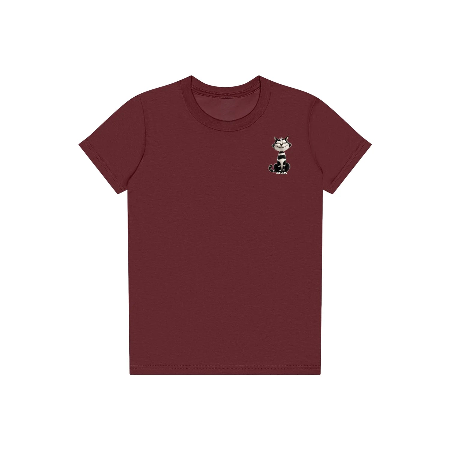 T-shirt Cat graphic 0045 - Maroon