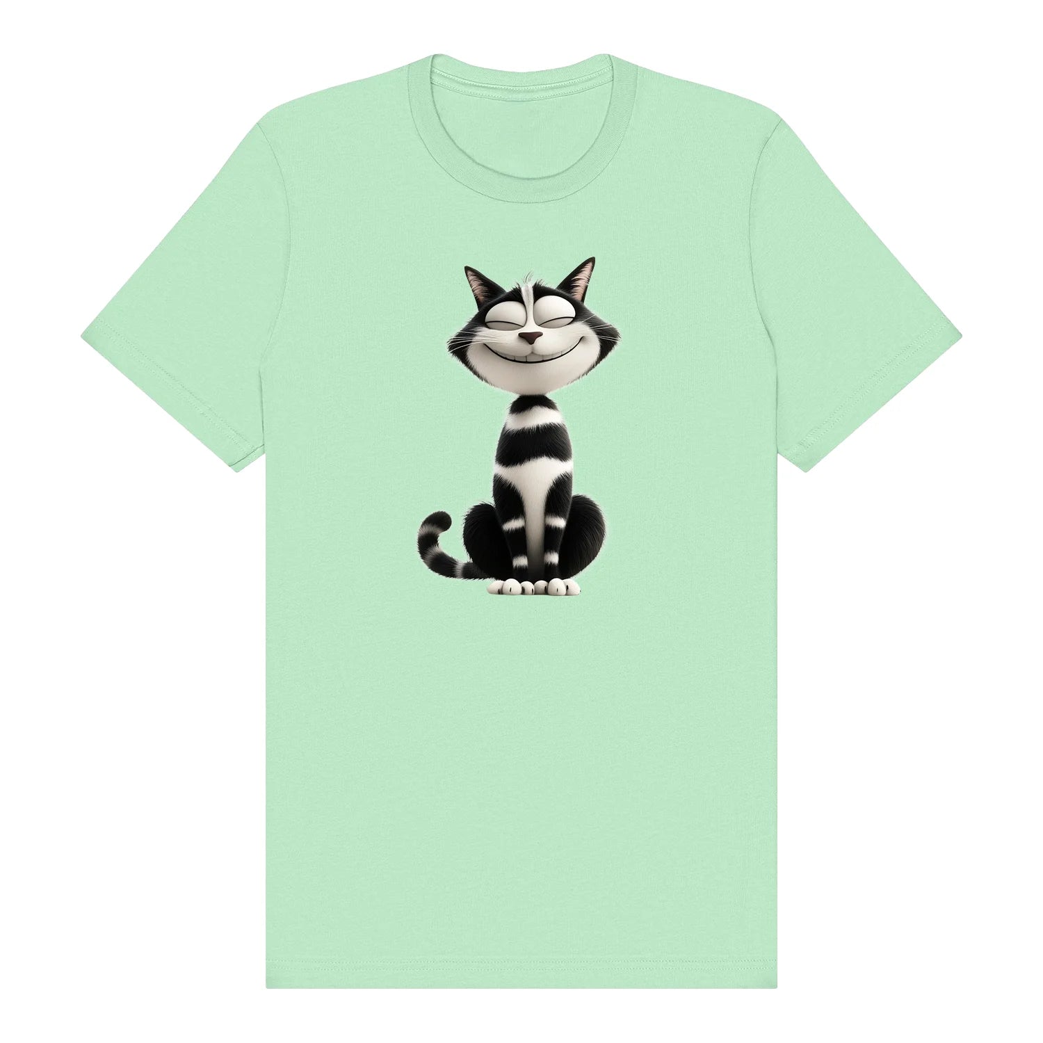 T-shirt Cat graphic 0045 - Mint
