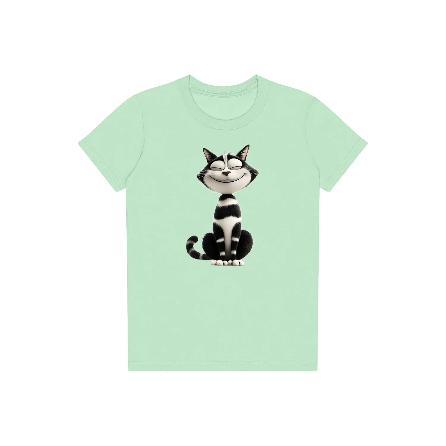 T-shirt Cat graphic 0045 - Mint