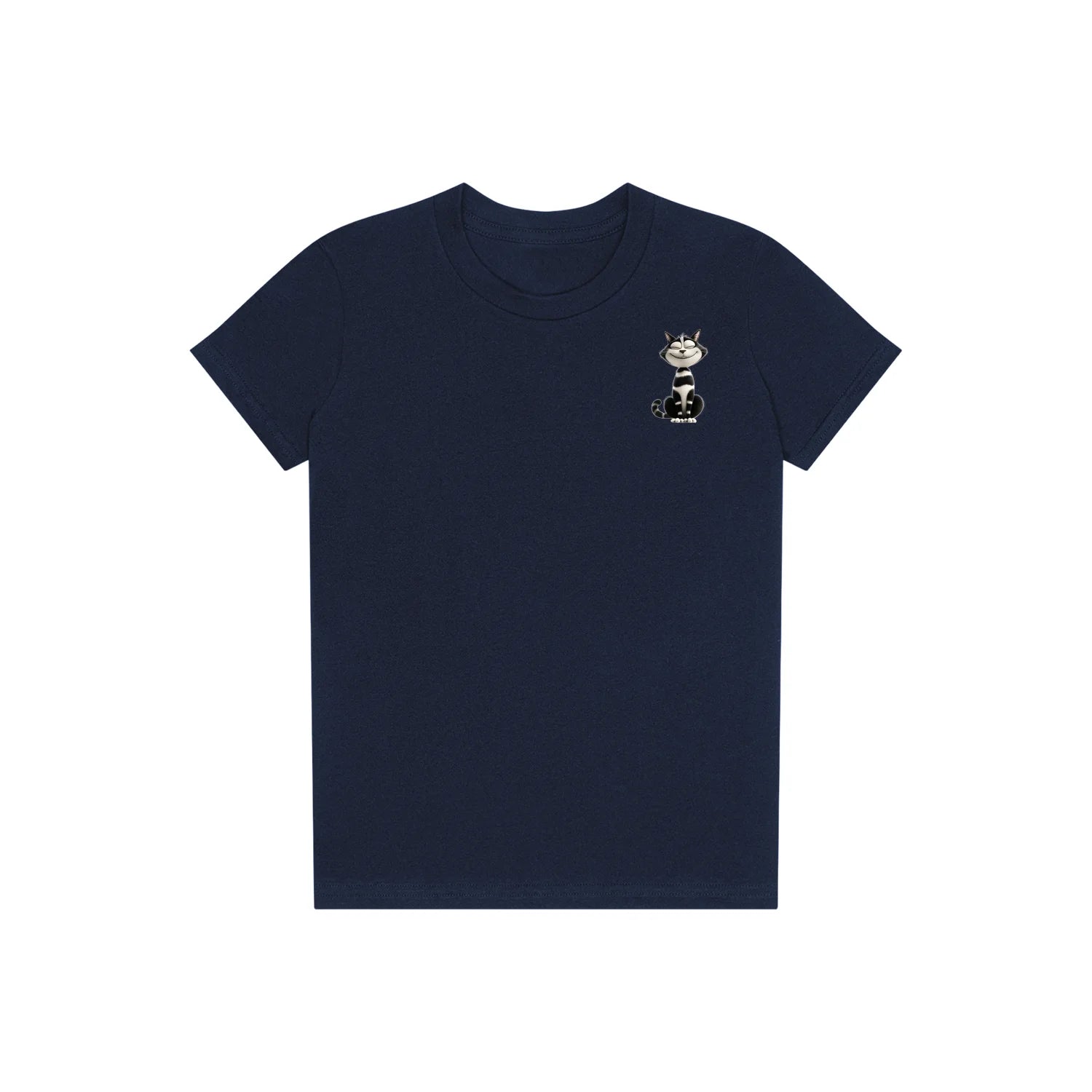 T-shirt Cat graphic 0045 - Navy