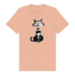 T-shirt Cat graphic 0045 - Peach