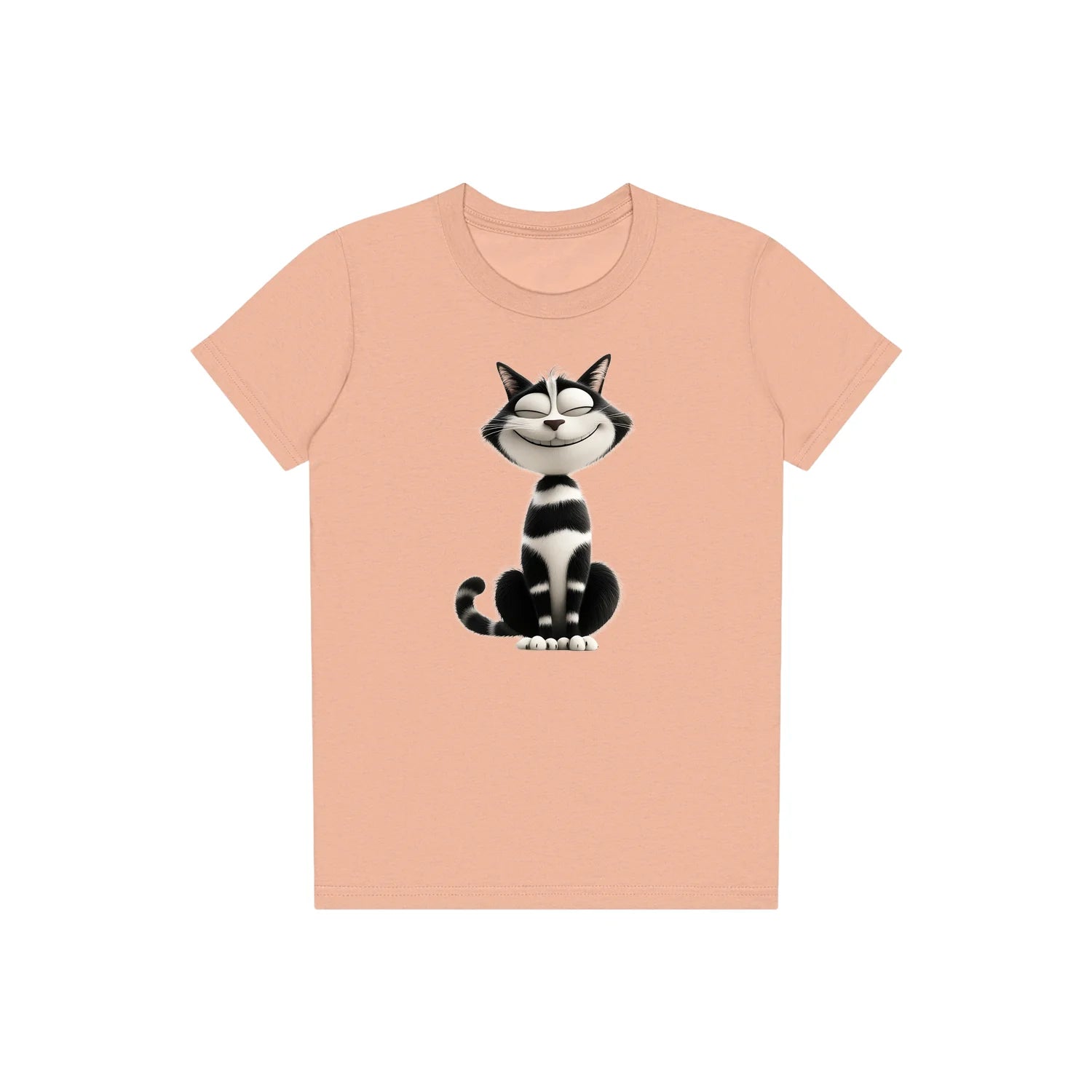 T-shirt Cat graphic 0045 - Peach