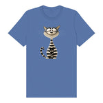 T-shirt Cat graphic 0046 - Columbia Blue