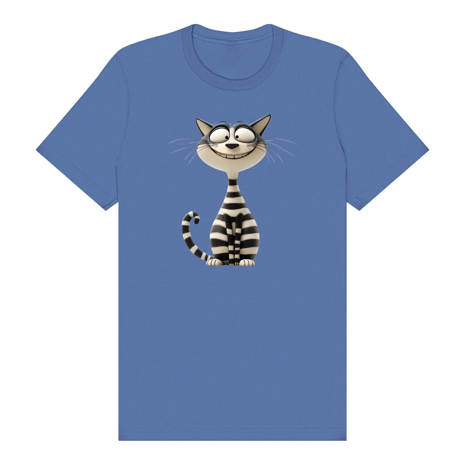 T-shirt Cat graphic 0046 - Columbia Blue