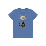 T-shirt Cat graphic 0046 - Columbia Blue