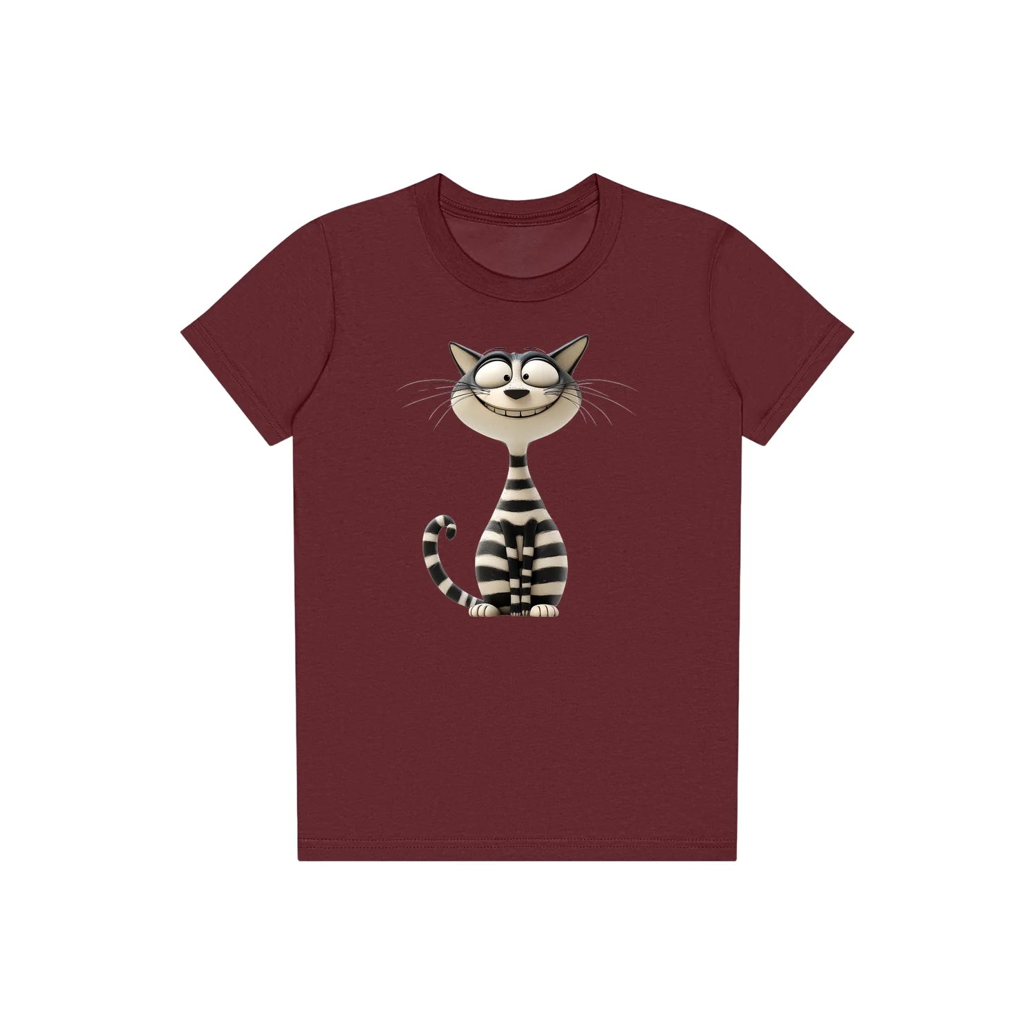 T-shirt Cat graphic 0046 - Maroon